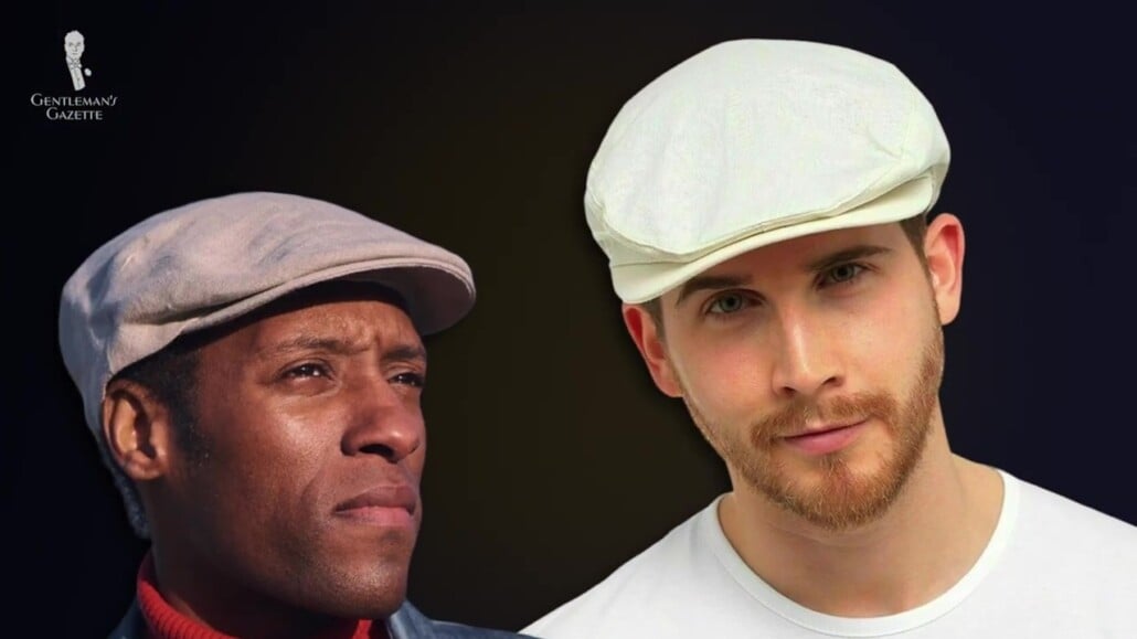 Newsboy hats or flat caps don't always come in tweed!