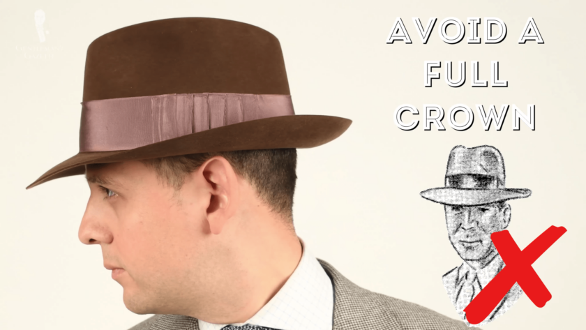 If you have a receding chin, avoid a full crown